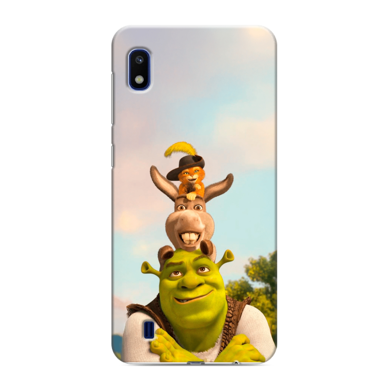 Силиконовый противоударный чехол на Samsung Galaxy A10 с принтом Шрек Shrek Силиконовый противоударный чехол на Samsung Galaxy A10 с принтом Шрек Shrek