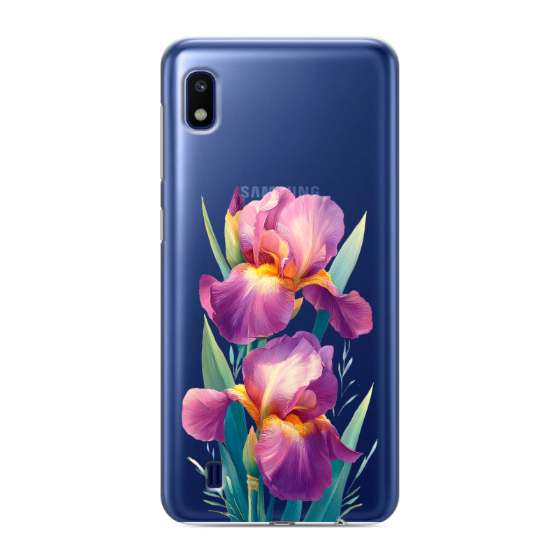 Силиконовый противоударный чехол на Samsung Galaxy A10 с принтом Цветы орхидеи Силиконовый противоударный чехол на Samsung Galaxy A10 с принтом Цветы орхидеи