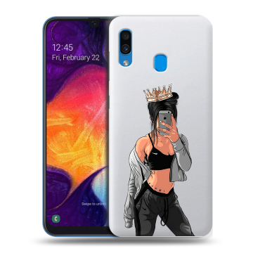 Силиконовый противоударный чехол на Samsung Galaxy A40 с принтом Женские принты Силиконовый противоударный чехол на Samsung Galaxy A40 с принтом Женские принты