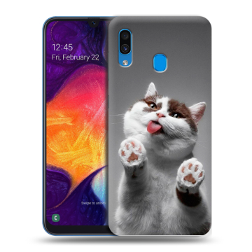 Силиконовый противоударный чехол на Samsung Galaxy A40 с принтом Коты Силиконовый противоударный чехол на Samsung Galaxy A40 с принтом Коты