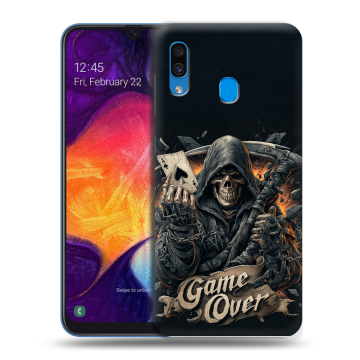 Силиконовый противоударный чехол на Samsung Galaxy A40 с принтом Скелет карты Силиконовый противоударный чехол на Samsung Galaxy A40 с принтом Скелет карты