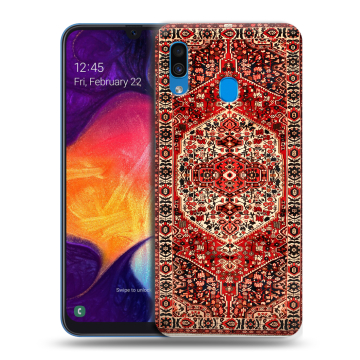 Силиконовый противоударный чехол на Samsung Galaxy A40 с принтом Ковер