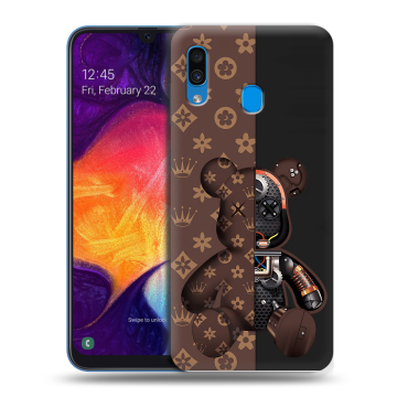 Силиконовый противоударный чехол на Samsung Galaxy A40 с принтом Луи робот