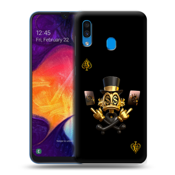 Силиконовый противоударный чехол на Samsung Galaxy A40 с принтом Золотой скрудж макдак