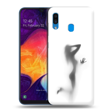 Силиконовый противоударный чехол на Samsung Galaxy A40 с принтом Силуэт