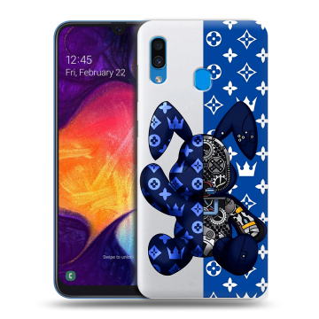 Силиконовый противоударный чехол на Samsung Galaxy A40 с принтом Луи робот Силиконовый противоударный чехол на Samsung Galaxy A40 с принтом Луи робот