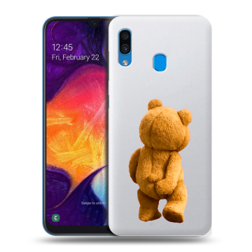 Силиконовый противоударный чехол на Samsung Galaxy A40 с принтом Медведь