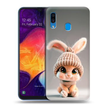 Силиконовый противоударный чехол на Samsung Galaxy A40 с принтом Кролик