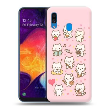 Силиконовый противоударный чехол на Samsung Galaxy A40 с принтом Hello Kitty Хелоу Кити