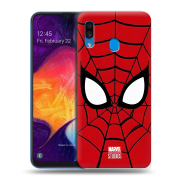 Силиконовый противоударный чехол на Samsung Galaxy A40 с принтом человек паук spiderman