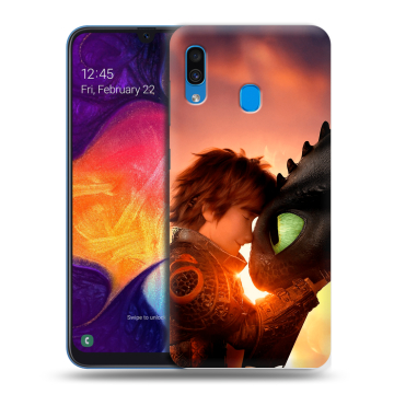 Силиконовый противоударный чехол на Samsung Galaxy A40 с принтом Как приручить дракона Силиконовый противоударный чехол на Samsung Galaxy A40 с принтом Как приручить дракона