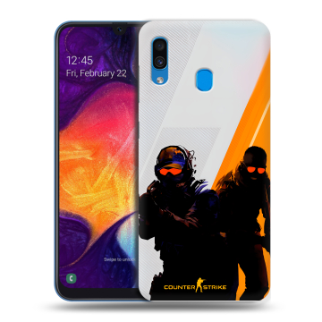 Силиконовый противоударный чехол на Samsung Galaxy A40 с принтом Контер страйк Counter strike Силиконовый противоударный чехол на Samsung Galaxy A40 с принтом Контер страйк Counter strike