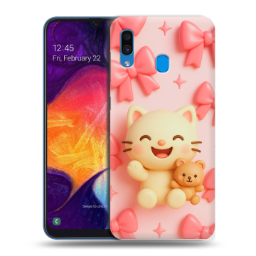 Силиконовый противоударный чехол на Samsung Galaxy A40 с принтом для девочек Силиконовый противоударный чехол на Samsung Galaxy A40 с принтом для девочек