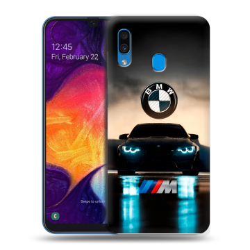 Силиконовый противоударный чехол на Samsung Galaxy A40 с принтом БМВ BMW