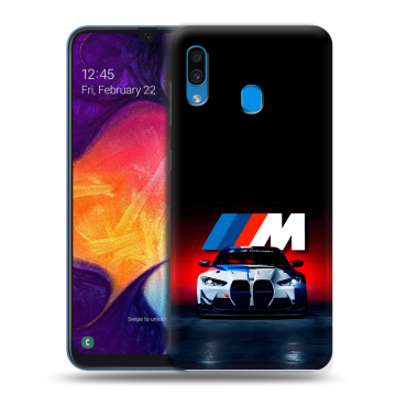 Силиконовый противоударный чехол на Samsung Galaxy A40 с принтом БМВ BMW