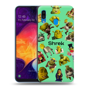 Силиконовый противоударный чехол на Samsung Galaxy A40 с принтом Шрек Shrek Силиконовый противоударный чехол на Samsung Galaxy A40 с принтом Шрек Shrek