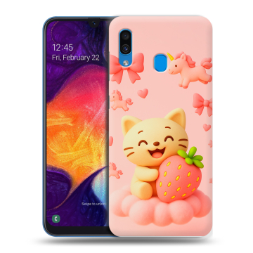Силиконовый противоударный чехол на Samsung Galaxy A40 с принтом для девочек Силиконовый противоударный чехол на Samsung Galaxy A40 с принтом для девочек