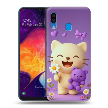 Силиконовый противоударный чехол на Samsung Galaxy A40 с принтом для девочек Силиконовый противоударный чехол на Samsung Galaxy A40 с принтом для девочек