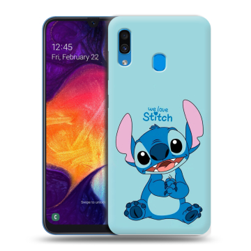 Силиконовый противоударный чехол на Samsung Galaxy A40 с принтом Лило и Стич