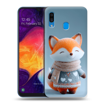 Силиконовый противоударный чехол на Samsung Galaxy A40 с принтом Лиса Силиконовый противоударный чехол на Samsung Galaxy A40 с принтом Лиса