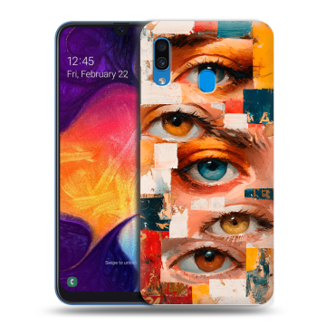 Силиконовый противоударный чехол на Samsung Galaxy A40 с принтом Модный принт Силиконовый противоударный чехол на Samsung Galaxy A40 с принтом Модный принт