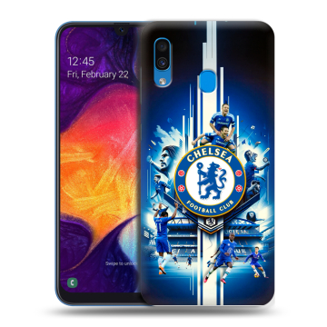Силиконовый противоударный чехол на Samsung Galaxy A40 с принтом Chelsea Челси Силиконовый противоударный чехол на Samsung Galaxy A40 с принтом Chelsea Челси