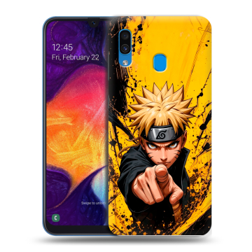 Силиконовый противоударный чехол на Samsung Galaxy A40 с принтом Naruto Наруто