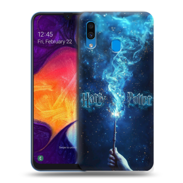 Силиконовый противоударный чехол на Samsung Galaxy A40 с принтом Harry Potter Гарри Поттер
