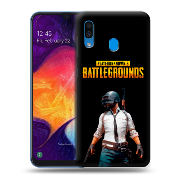 Силиконовый противоударный чехол на Samsung Galaxy A40 с принтом PUGB ПАГБ