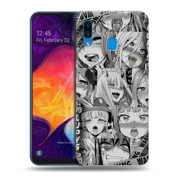 Силиконовый противоударный чехол на Samsung Galaxy A40 с принтом Ahegao Ахегао Аниме Силиконовый противоударный чехол на Samsung Galaxy A40 с принтом Ahegao Ахегао Аниме