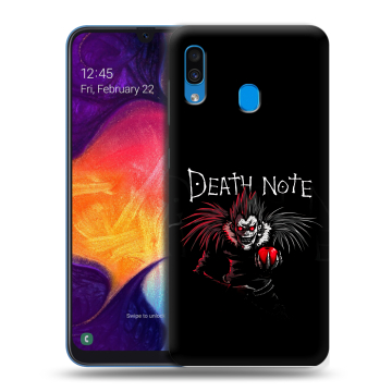 Силиконовый противоударный чехол на Samsung Galaxy A40 с принтом Death note Тетрадь смерти