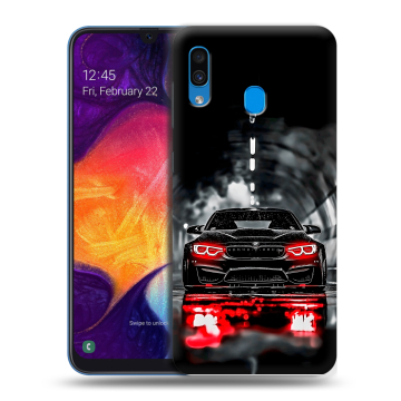 Силиконовый противоударный чехол на Samsung Galaxy A40 с принтом BMW БМВ