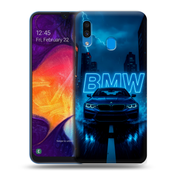 Силиконовый противоударный чехол на Samsung Galaxy A40 с принтом BMW БМВ