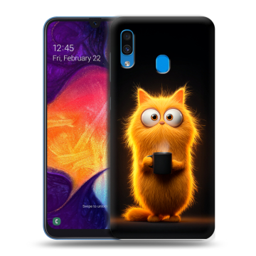 Силиконовый противоударный чехол на Samsung Galaxy A40 с принтом Смешной кот