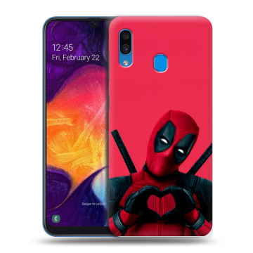 Силиконовый противоударный чехол на Samsung Galaxy A40 с принтом Дедпул Deadpool Силиконовый противоударный чехол на Samsung Galaxy A40 с принтом Дедпул Deadpool