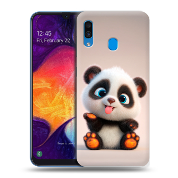 Силиконовый противоударный чехол на Samsung Galaxy A40 с принтом милая панда