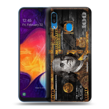 Силиконовый противоударный чехол на Samsung Galaxy A40 с принтом Доллар деньги