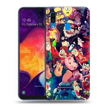 Силиконовый противоударный чехол на Samsung Galaxy A40 с принтом Gravity Falls Гравити Фолз