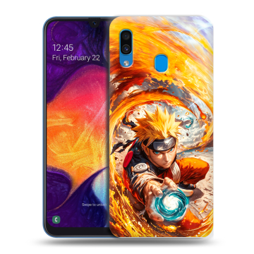 Силиконовый противоударный чехол на Samsung Galaxy A40 с принтом Аниме Наруто Naruto