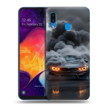 Силиконовый противоударный чехол на Samsung Galaxy A40 с принтом BMW БМВ
