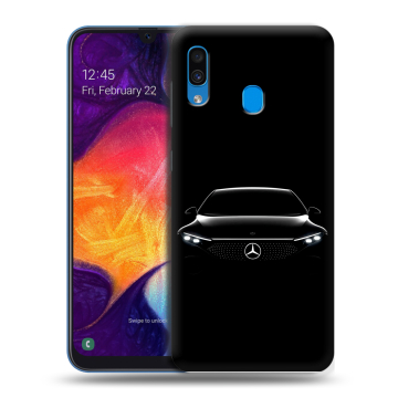 Силиконовый противоударный чехол на Samsung Galaxy A40 с принтом Mercedes Мерседес