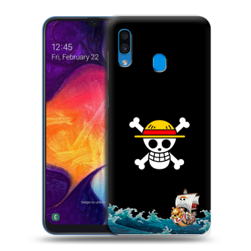 Силиконовый противоударный чехол на Samsung Galaxy A40 с принтом One Piece Ван Пис