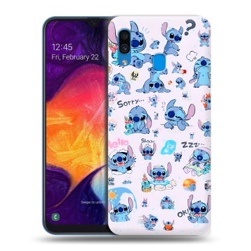 Силиконовый противоударный чехол на Samsung Galaxy A40 с принтом Лило и Стич