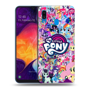 Силиконовый противоударный чехол на Samsung Galaxy A40 с принтом My little pony Дружба чудо