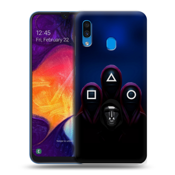 Силиконовый противоударный чехол на Samsung Galaxy A40 с принтом Игра Кальмара Силиконовый противоударный чехол на Samsung Galaxy A40 с принтом Игра Кальмара