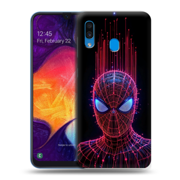 Силиконовый противоударный чехол на Samsung Galaxy A40 с принтом Spiderman Человек паук