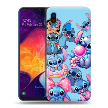 Силиконовый противоударный чехол на Samsung Galaxy A40 с принтом Лило и Стич