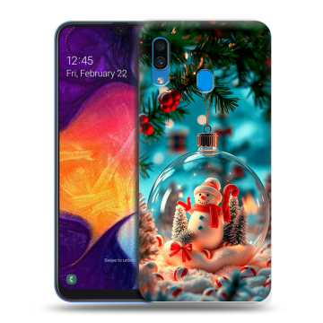 Силиконовый противоударный чехол на Samsung Galaxy A40 с принтом Новый год Силиконовый противоударный чехол на Samsung Galaxy A40 с принтом Новый год