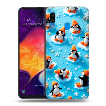Силиконовый противоударный чехол на Samsung Galaxy A40 с принтом Новый год Силиконовый противоударный чехол на Samsung Galaxy A40 с принтом Новый год