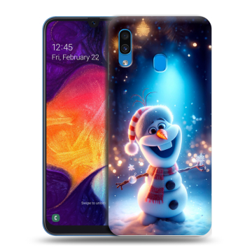Силиконовый противоударный чехол на Samsung Galaxy A40 с принтом Новый год Силиконовый противоударный чехол на Samsung Galaxy A40 с принтом Новый год